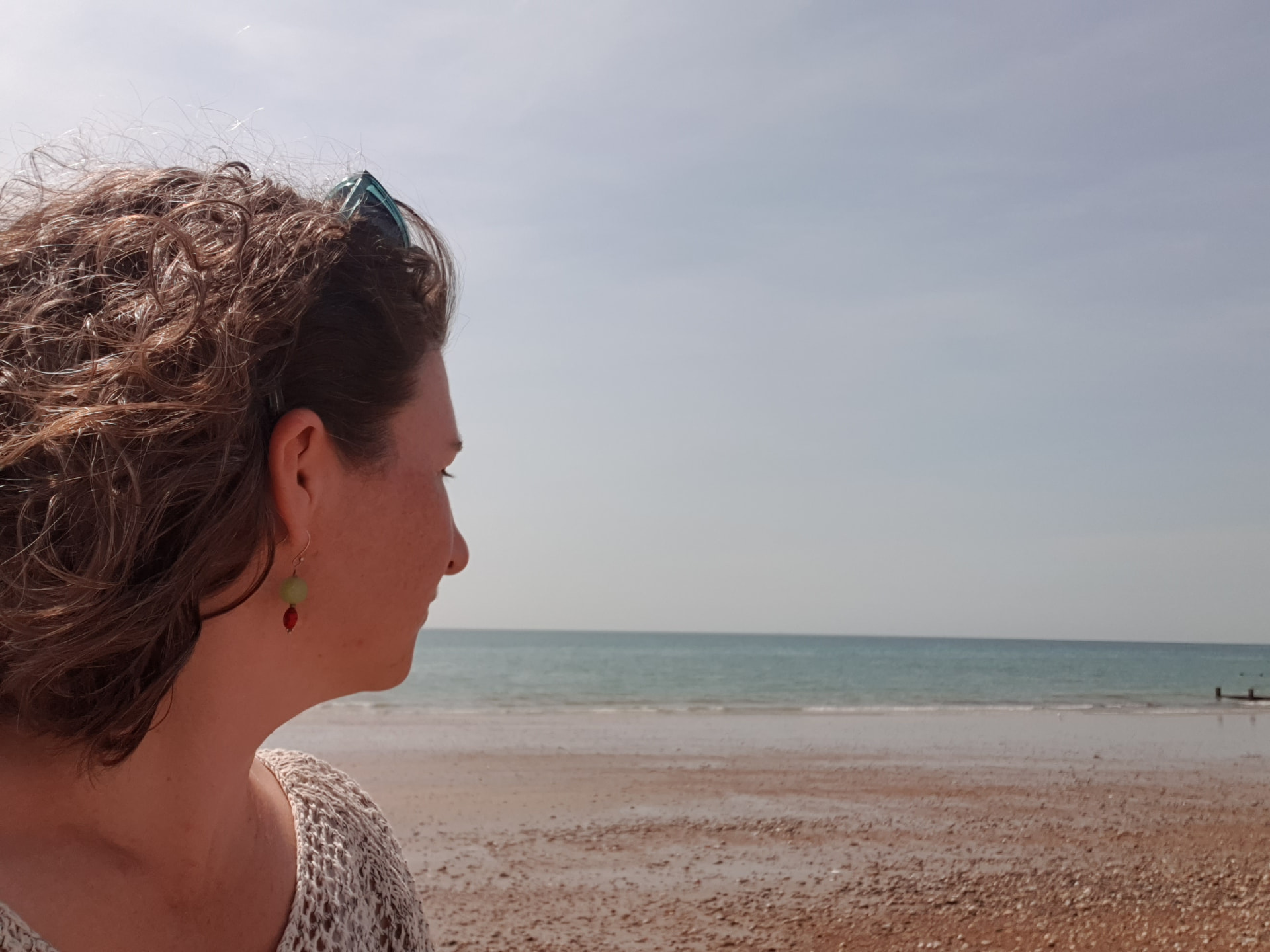 A reflective moment looking out across the sea and open sky